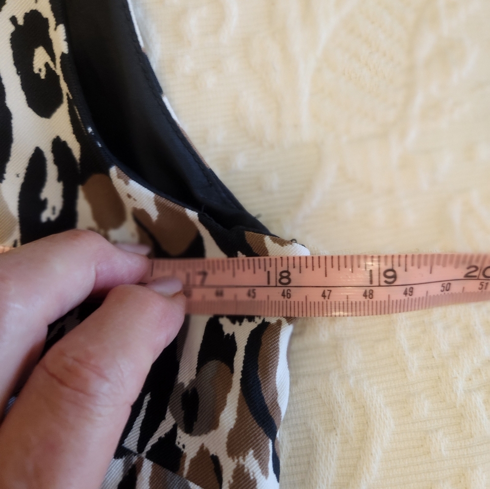 Kasper Dress Brown and Black Midi - Picture 8 of 9